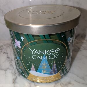 🆕 Yankee Candle Balsam & Cedar Three Wick with Silver Lid 14.5 Oz 🌲